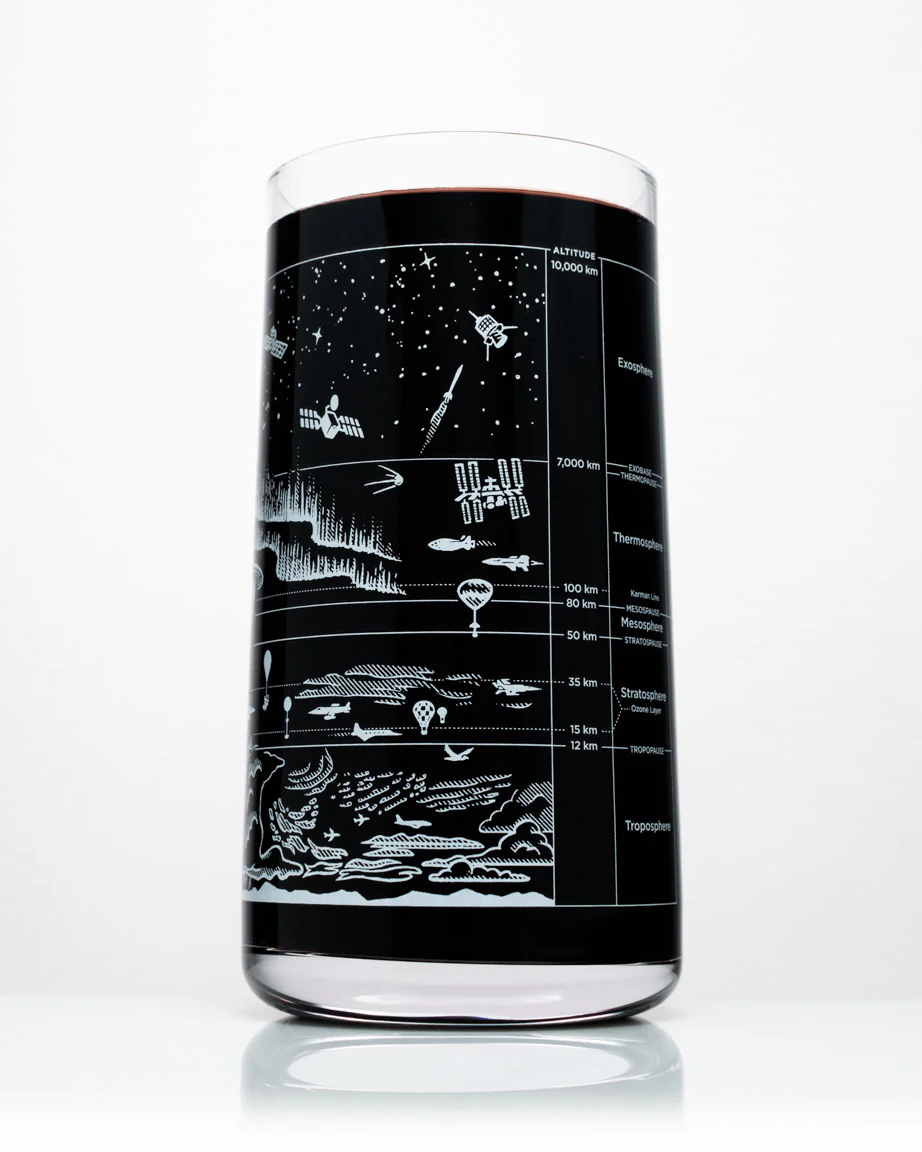 Above the Earth Drinking Glass