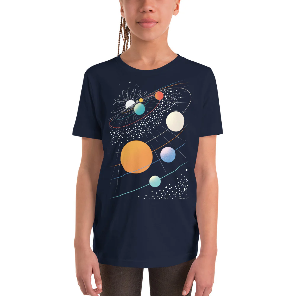 Across the Solar System Youth Graphic Tee - Image 2