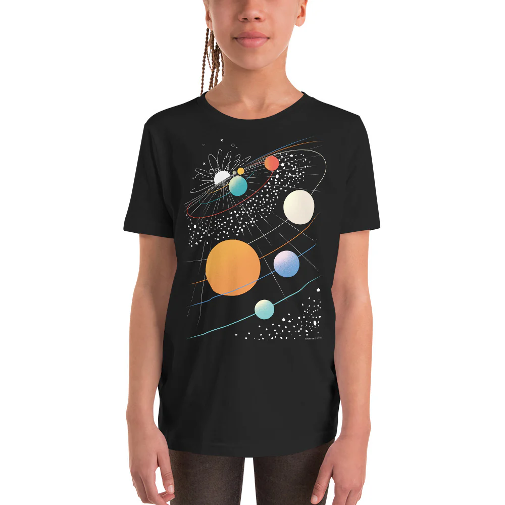 Across the Solar System Youth Graphic Tee - Image 3