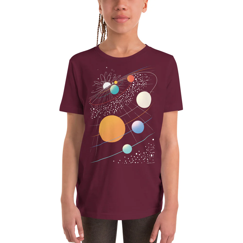 Across the Solar System Youth Graphic Tee - Image 4