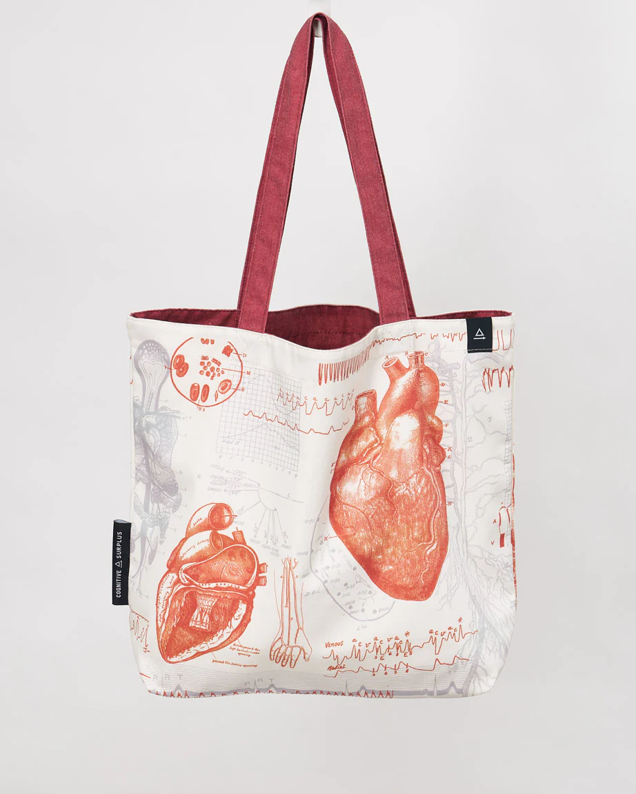 Anatomical Heart & Blood Flow Shoulder Tote