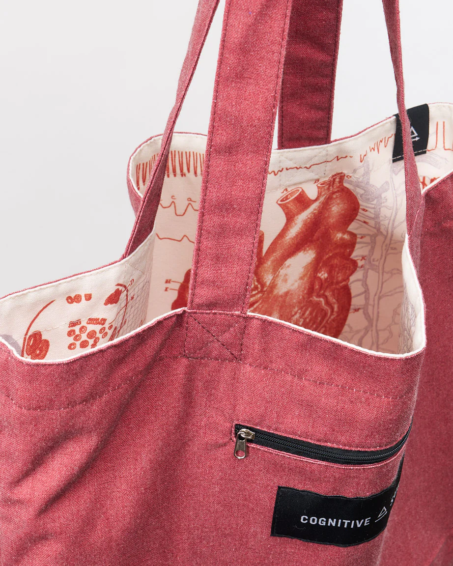 Anatomical Heart & Blood Flow Shoulder Tote - Image 2