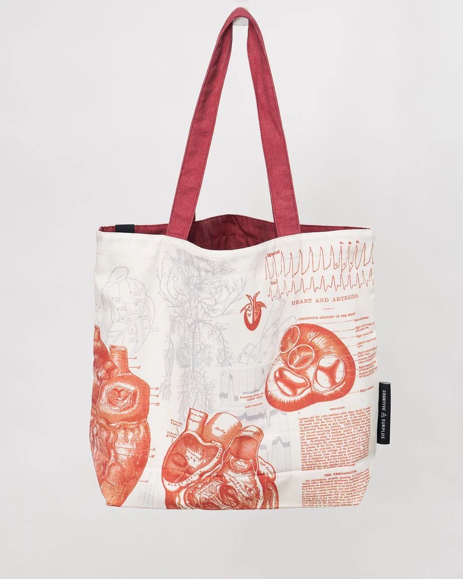 Anatomical Heart & Blood Flow Shoulder Tote - Image 3