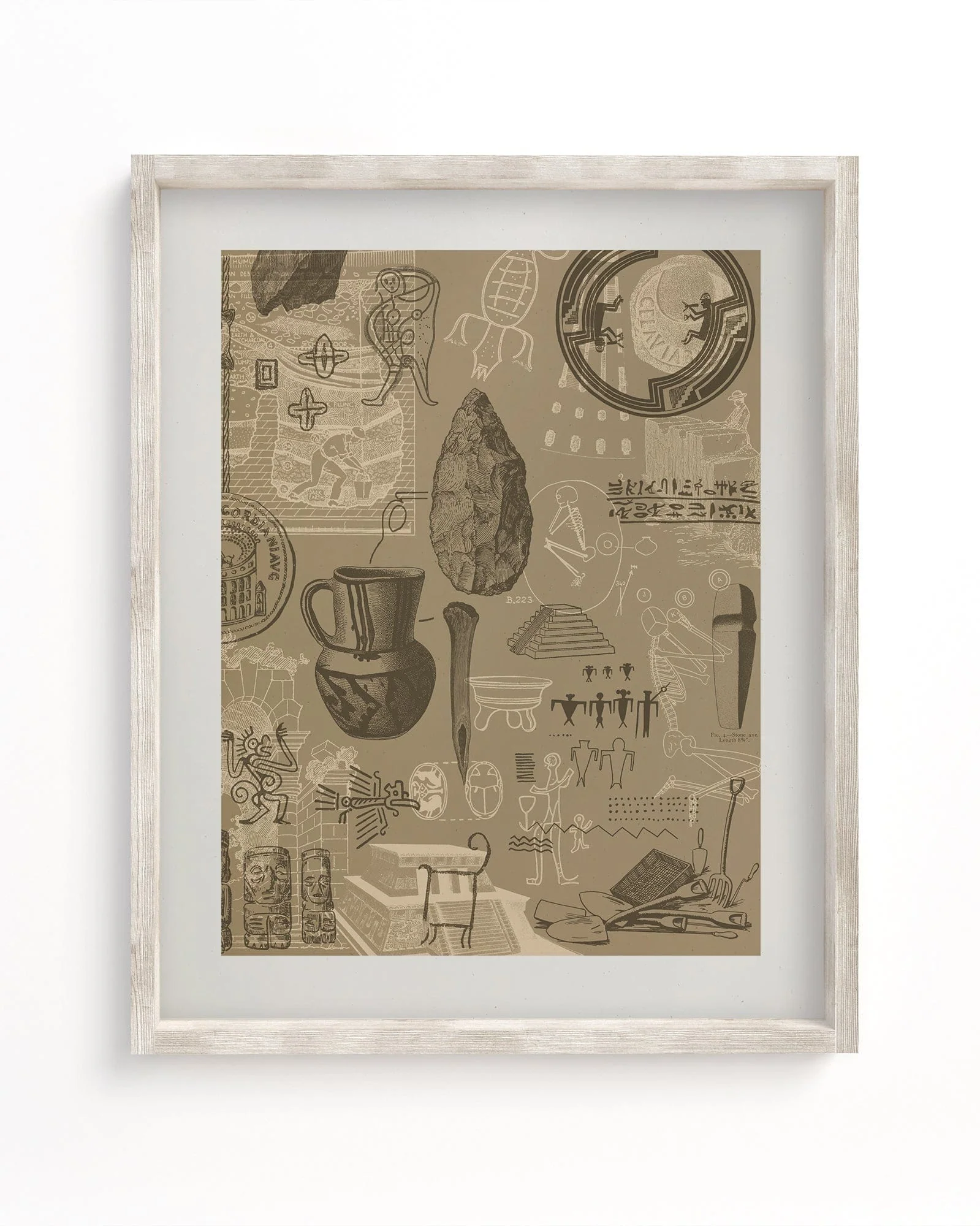 Archaeology Scientific Illustration Museum Print