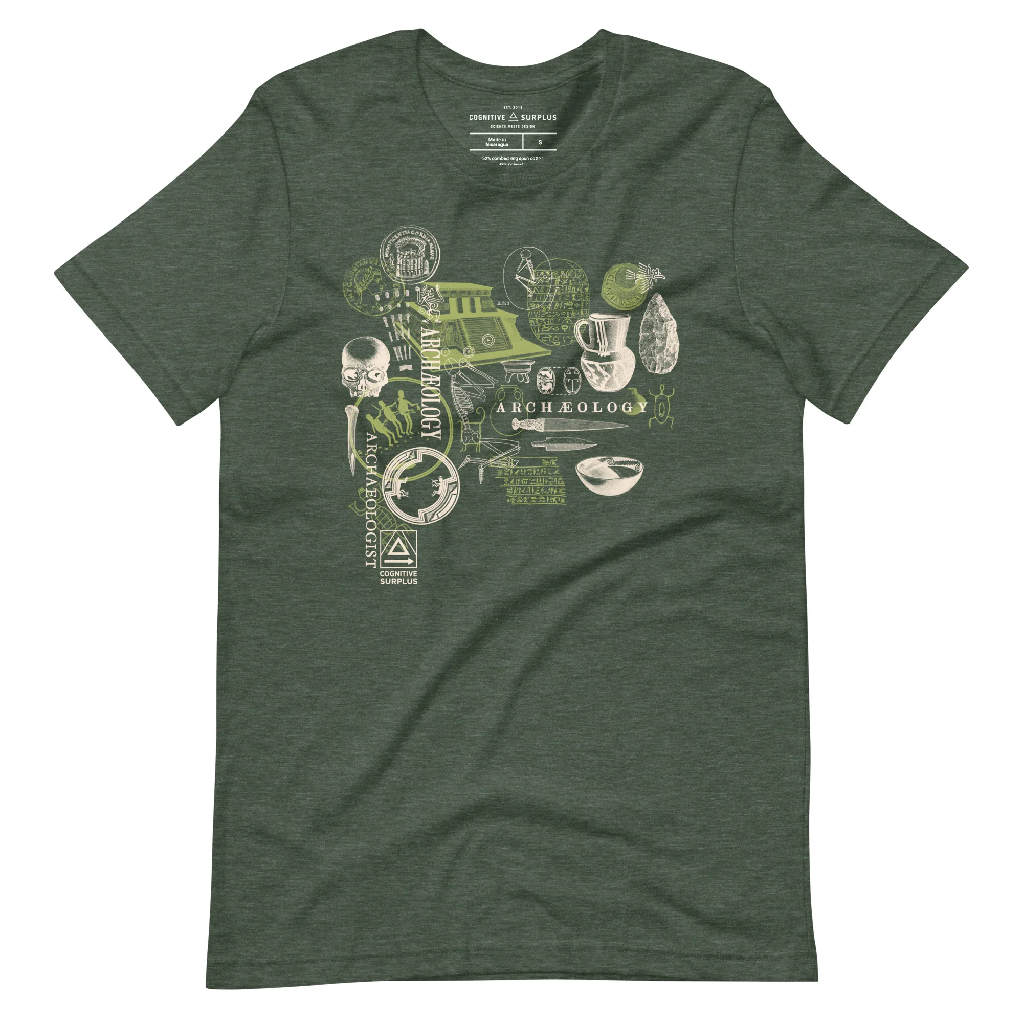 Archaeology Graphic Tee - Green - Image 5