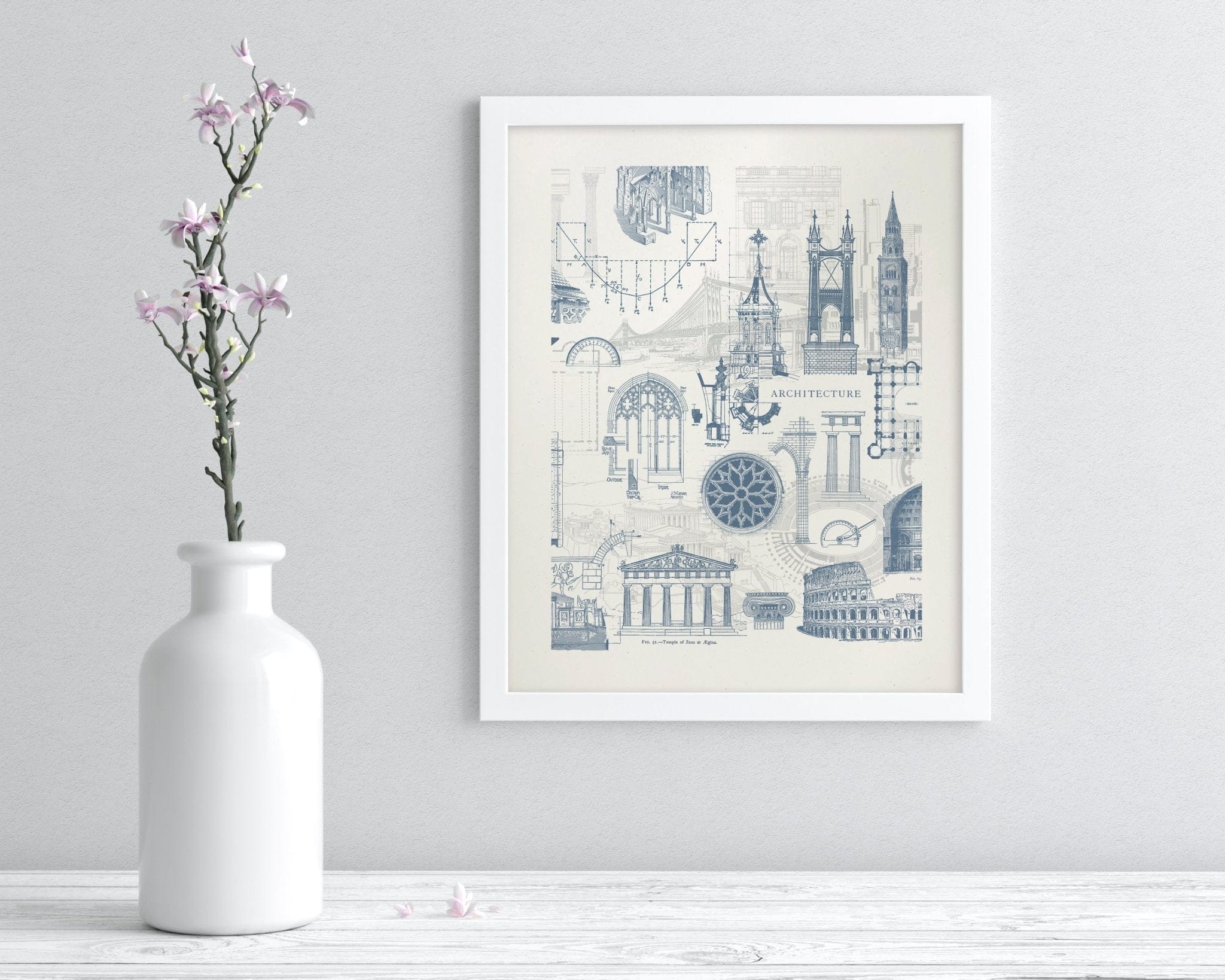 Blueprint Architectural Illustration Museum Print - Image 3