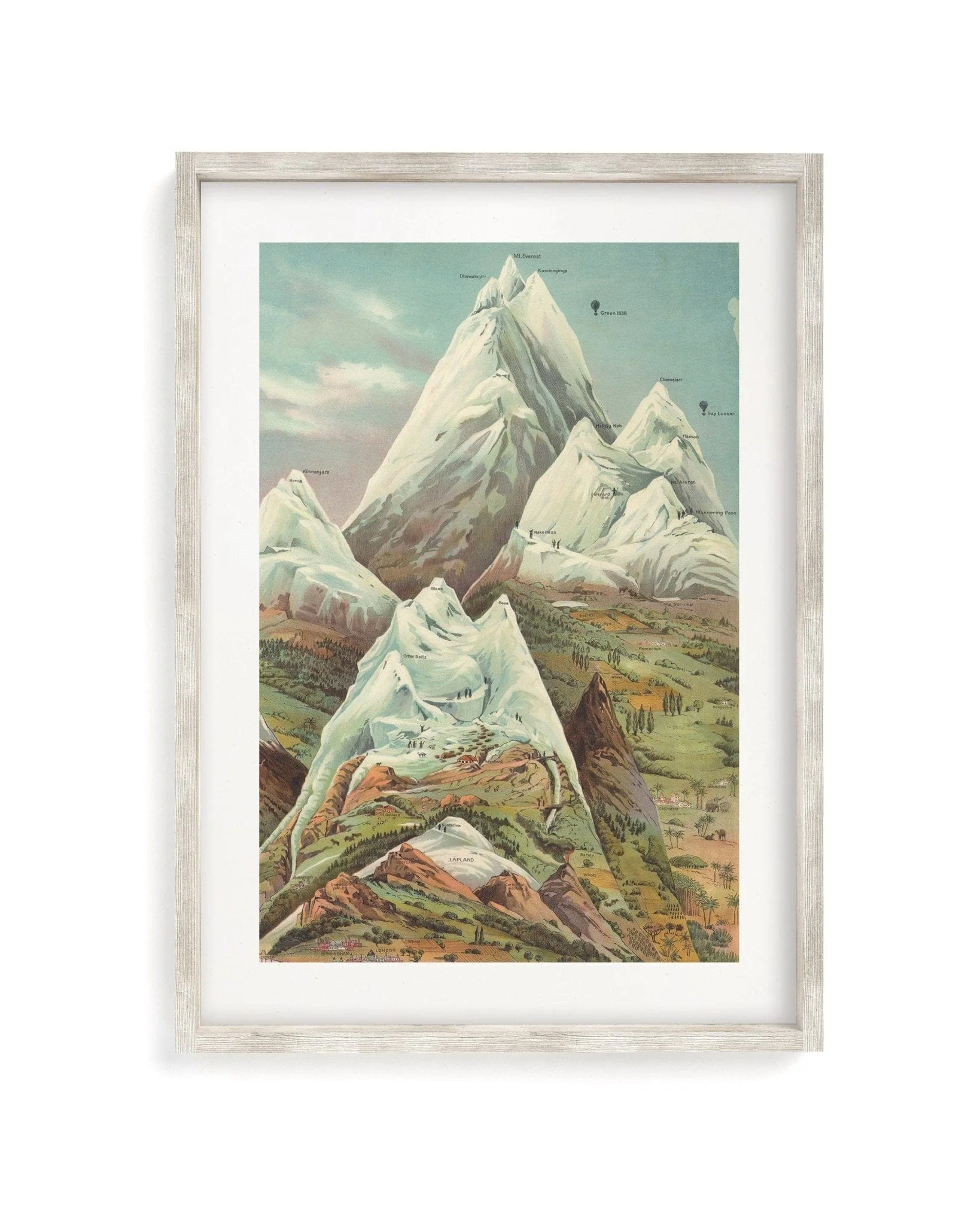 Mountain Regions 2 Scientific Illustration Museum Print - Image 4