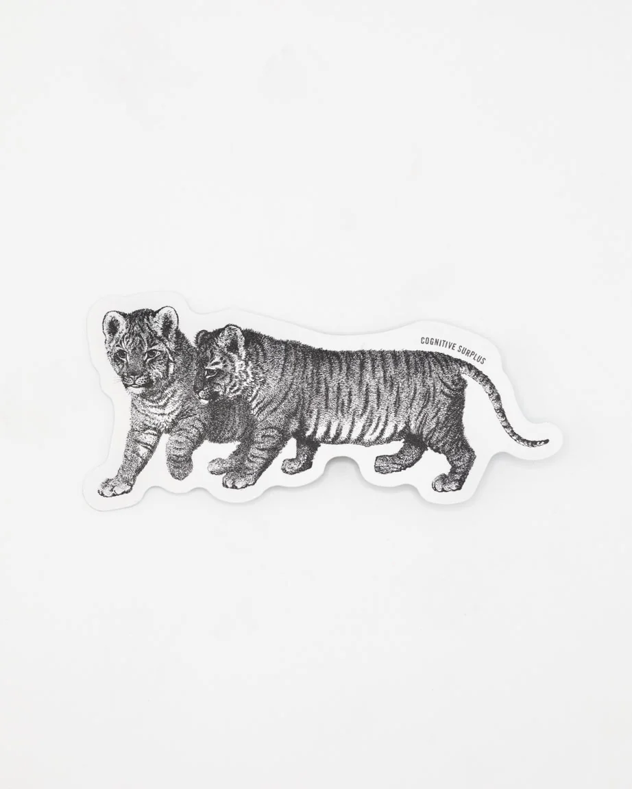 Bengal Tiger Cubs Sticker - Image 2