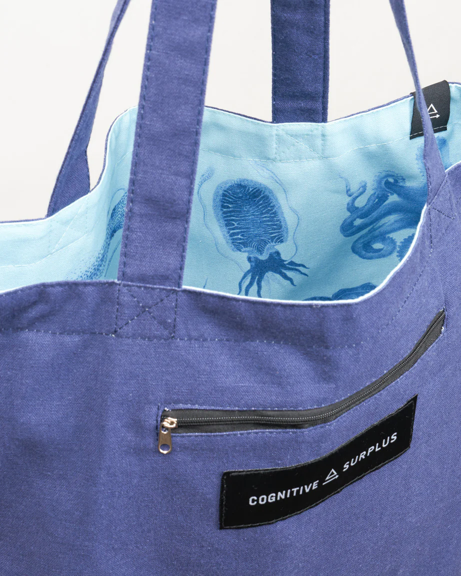 Beware the Kraken Canvas Shoulder Tote - Image 2