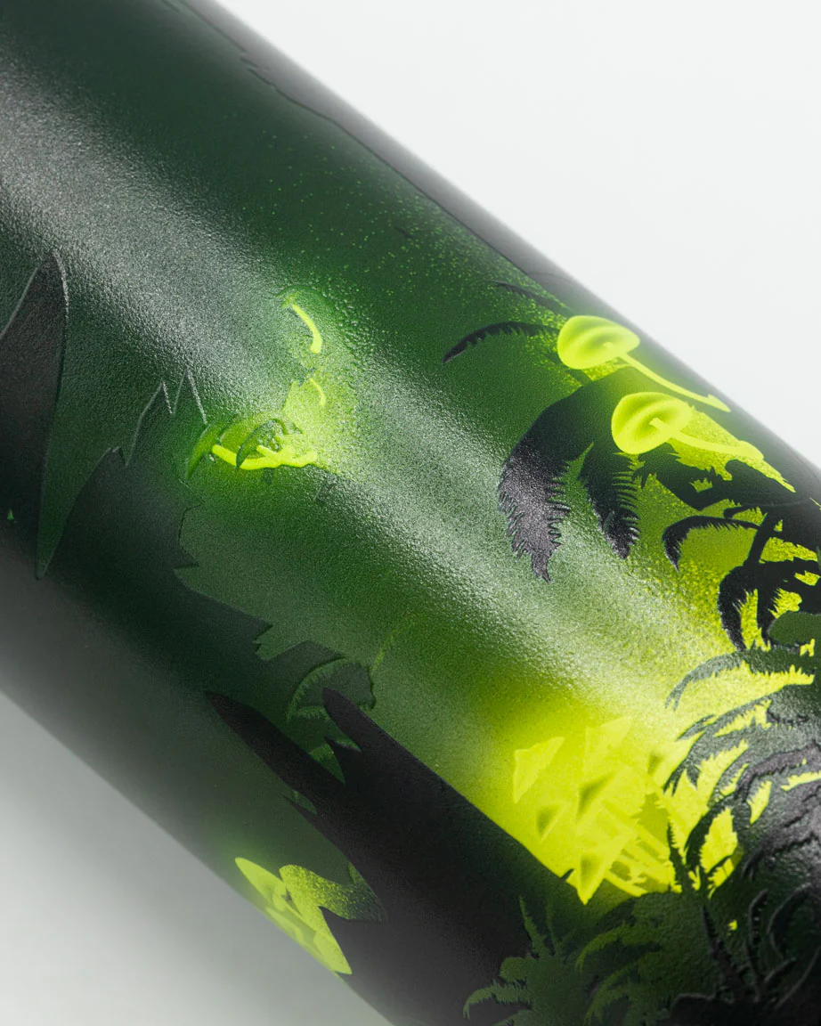Bioluminescent Mushrooms 18 oz Steel Bottle - Image 4