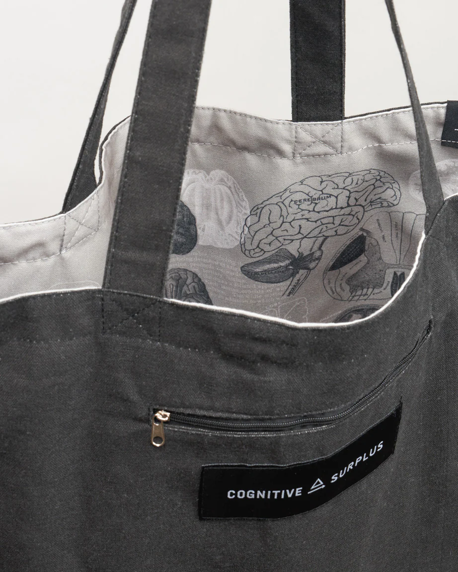 Brain Anatomy Canvas Shoulder Tote - Image 2