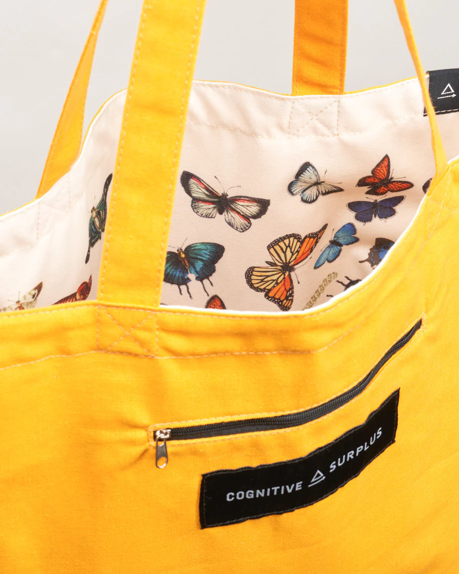 Butterfly Garden Canvas Shoulder Tote - Image 2