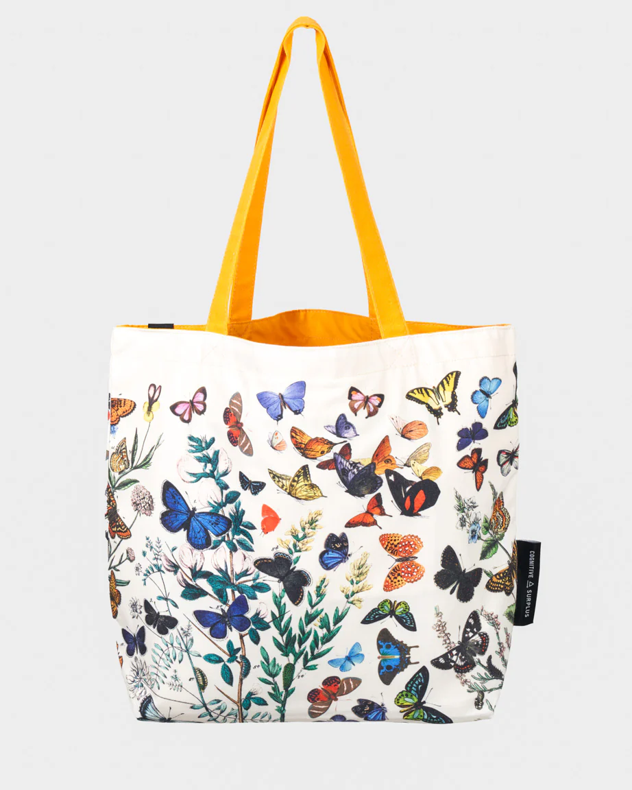 Butterfly Garden Canvas Shoulder Tote - Image 3