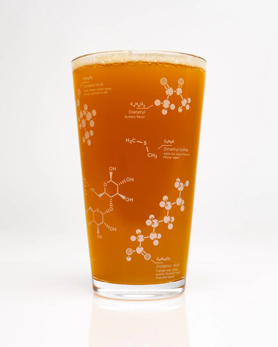 Chemistry of Beer Pint Glass (16 oz)
