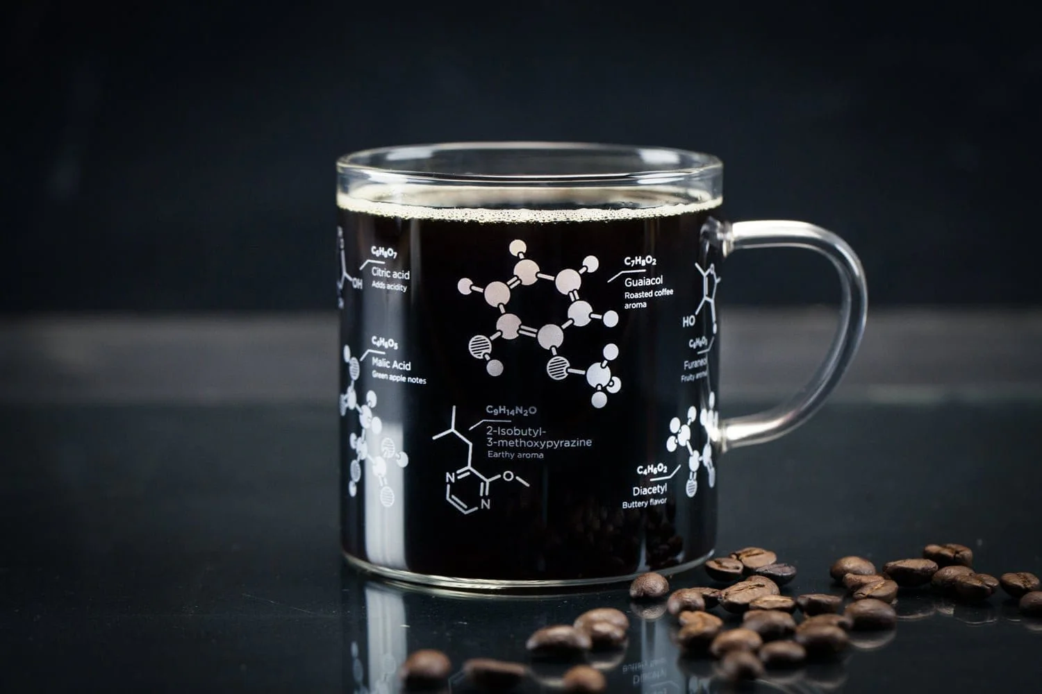 Coffee Chemistry 13 oz Glass Mug - Image 3