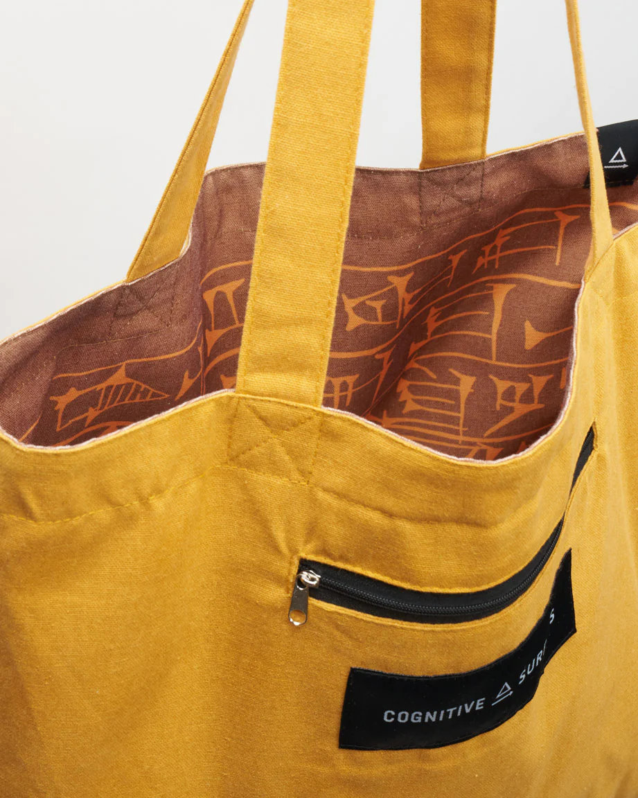 Cuneiform Canvas Shoulder Tote - Image 2