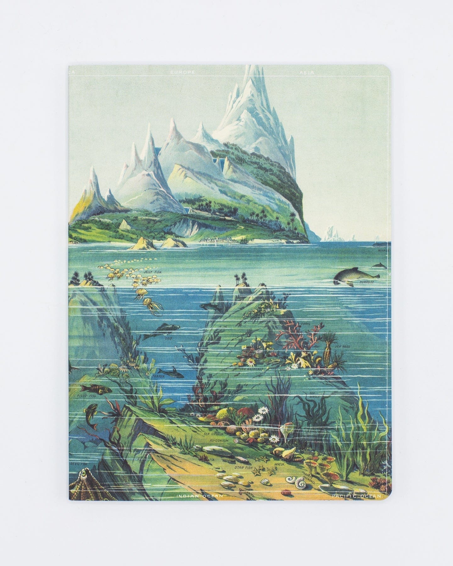 Descending Regions Softcover Notebook - Dot Grid