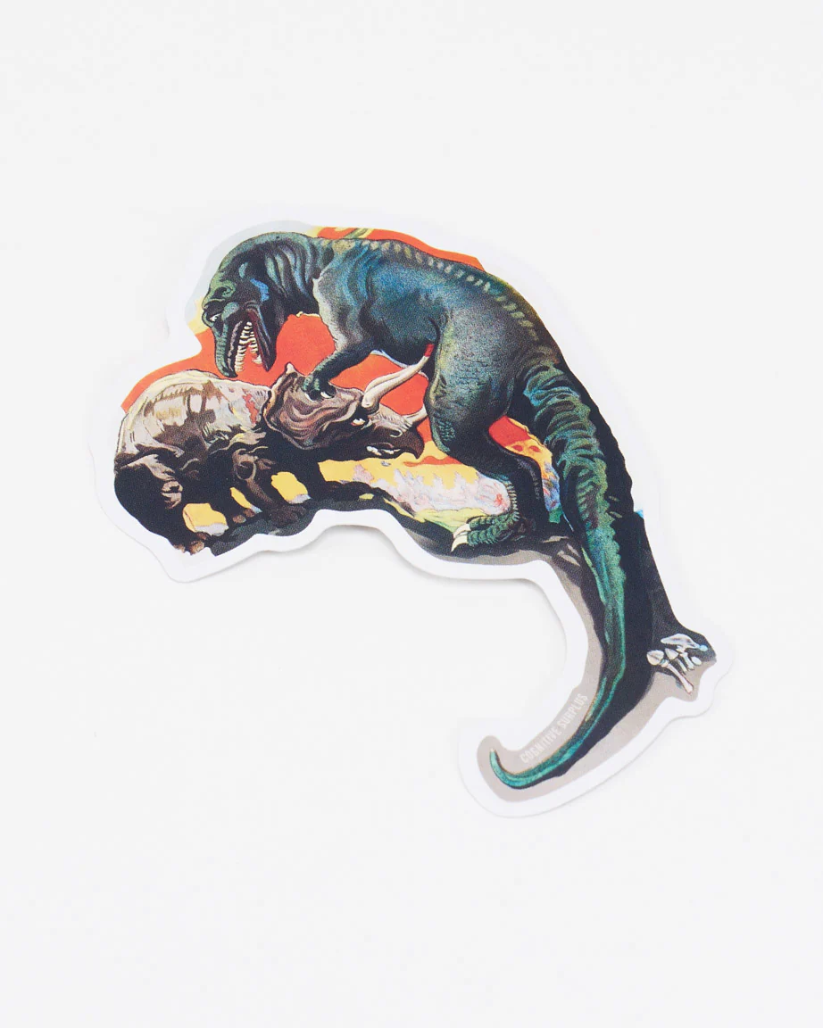Dinosaur Fight Sticker - Image 2