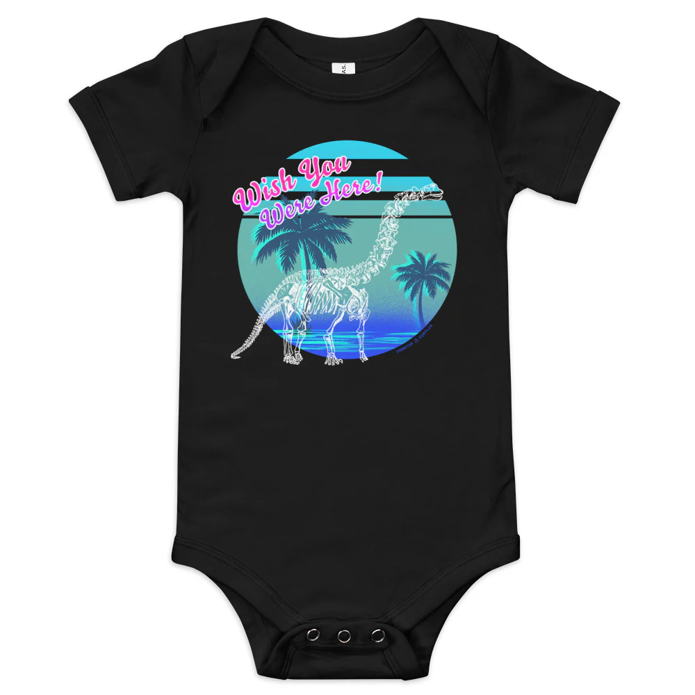 Dinosaur Wish You Were Here Baby Bodysuit - Image 2