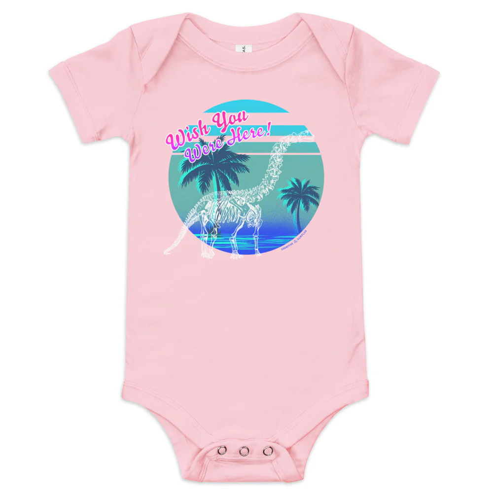 Dinosaur Wish You Were Here Baby Bodysuit - Image 3
