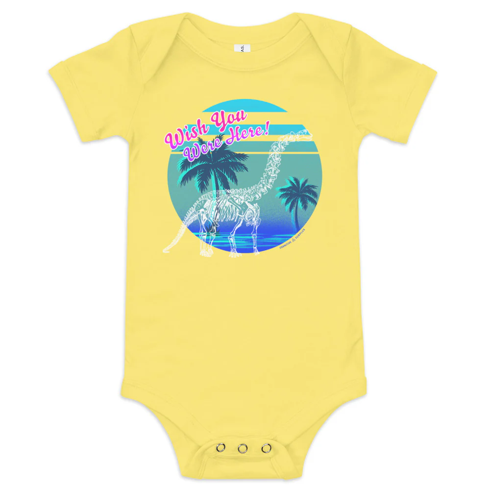 Dinosaur Wish You Were Here Baby Bodysuit - Image 4