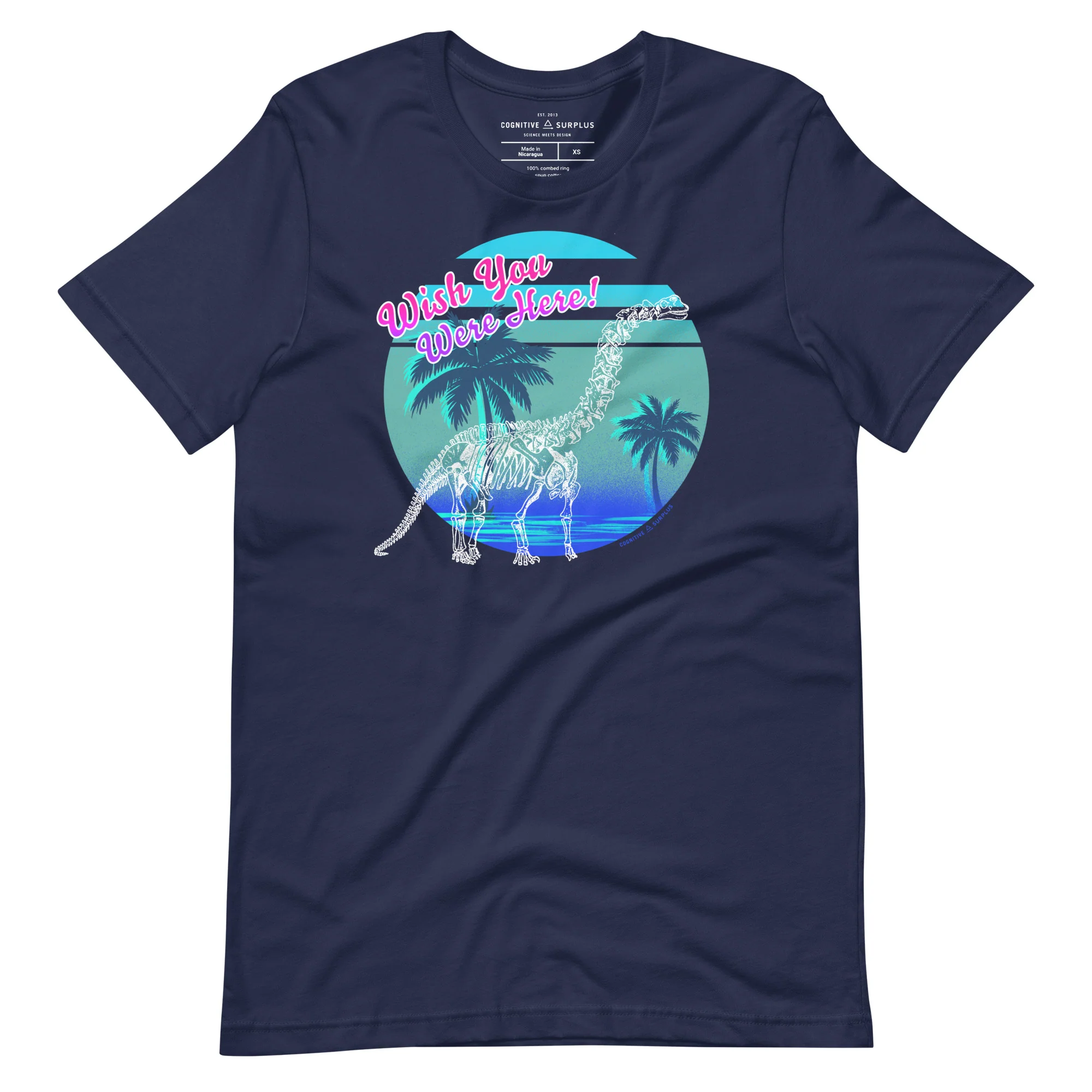 Dinosaur Wish You Were Here Graphic Tee - Image 3