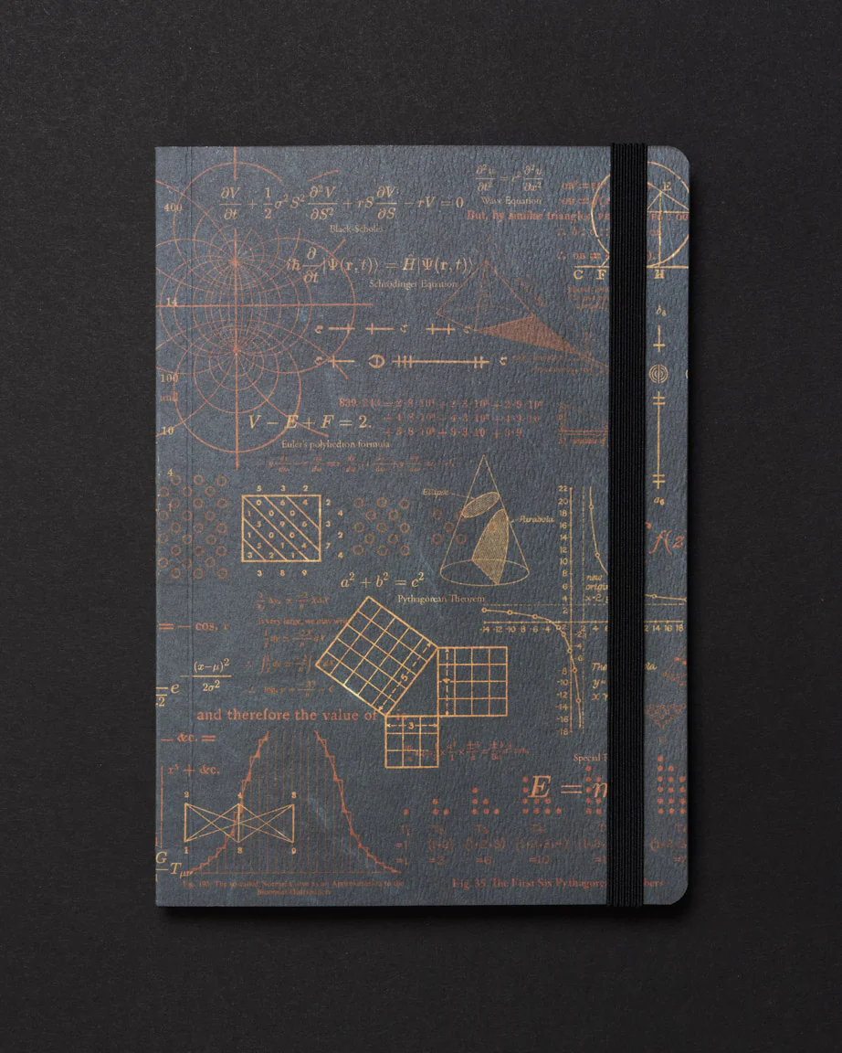 Equations That Changed the World Dark Analysis A5 Softcover Notebook