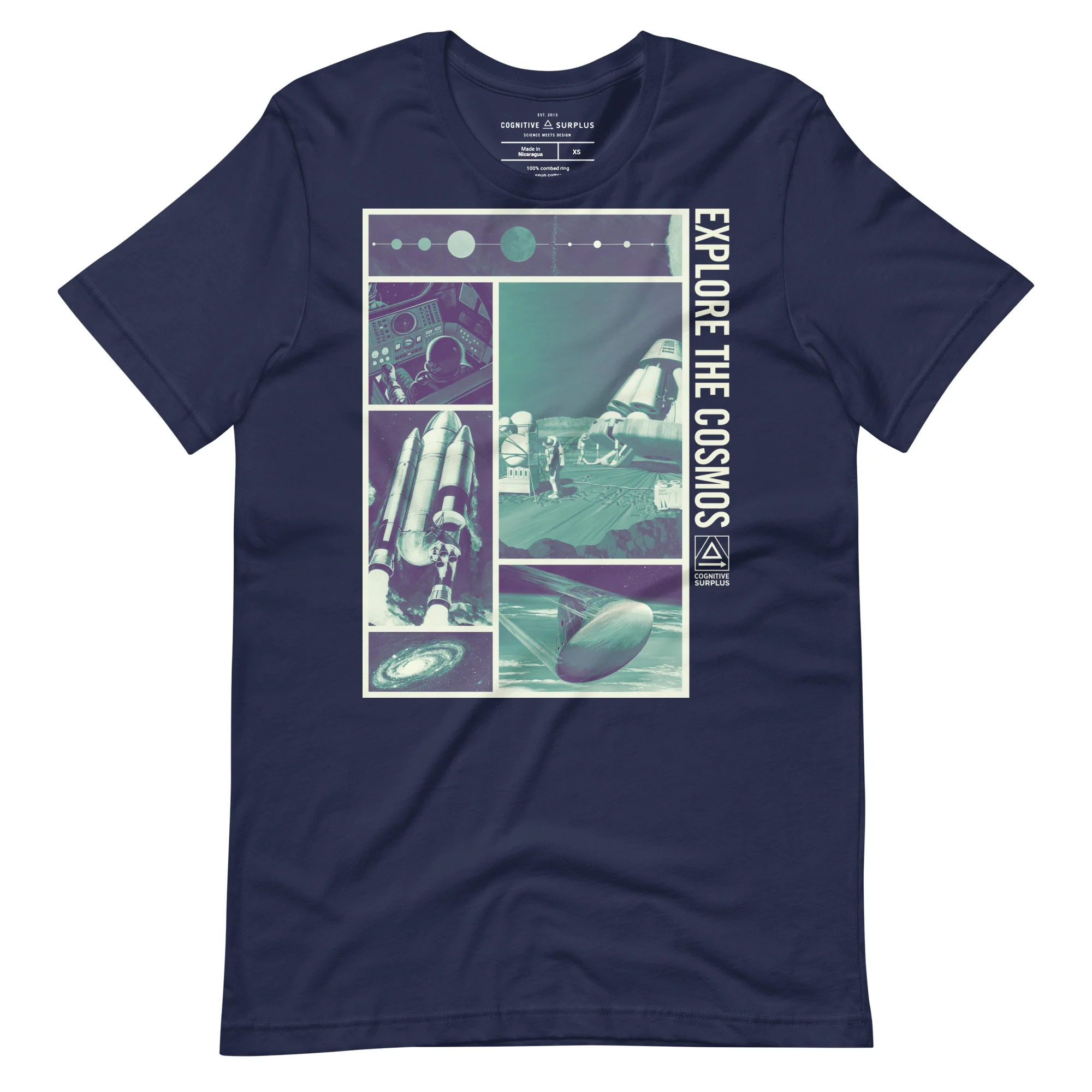 Explore the Cosmos Graphic Tee - Teal - Image 2
