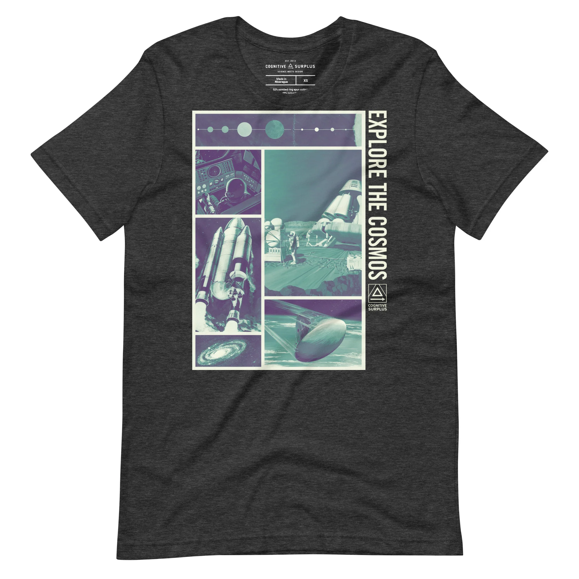 Explore the Cosmos Graphic Tee - Teal - Image 4