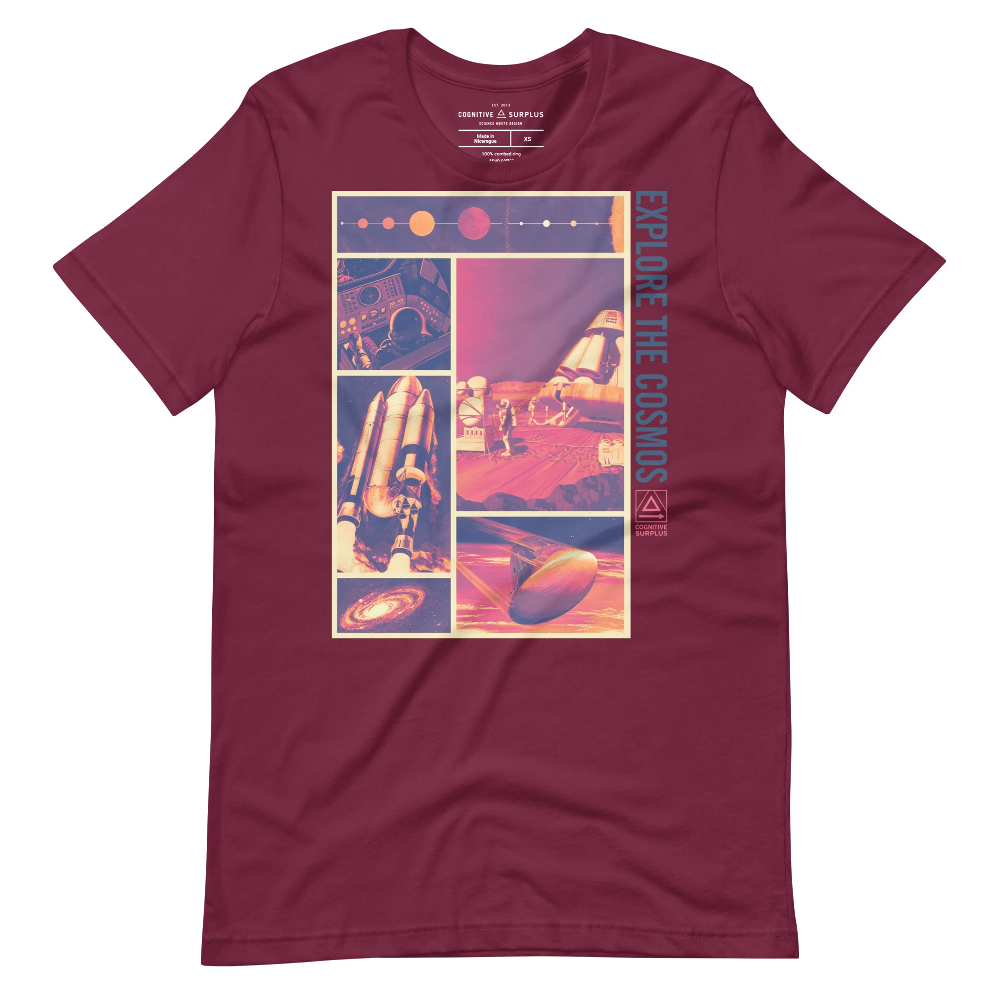 Explore the Cosmos Graphic Tee - Magenta - Image 4