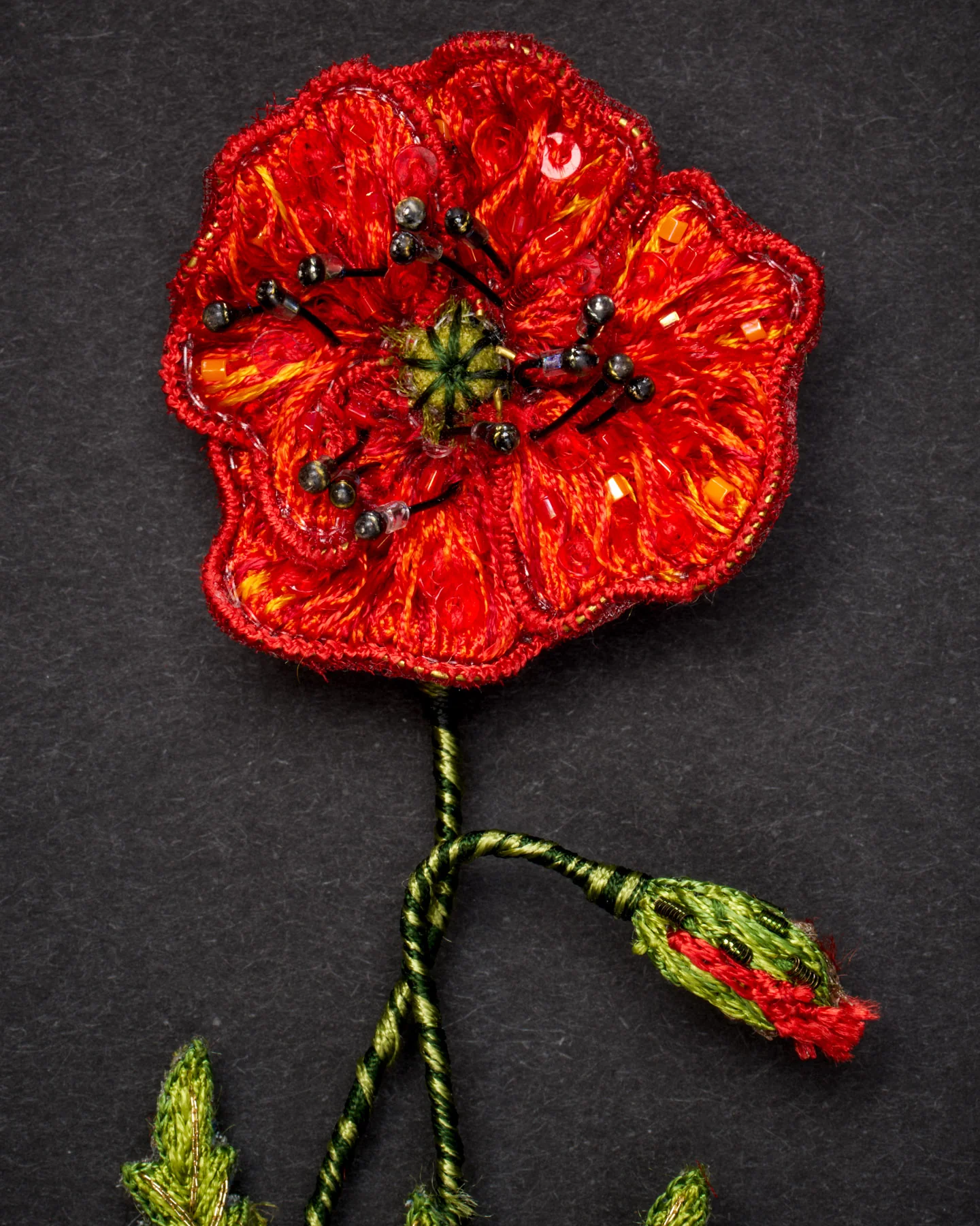 Field Poppy Brooch Pin - Trovelore - Image 2