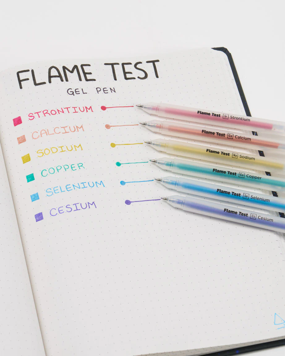 Flame Test High-Opacity Metallic Gel Pens (Pack of 6) - Image 3