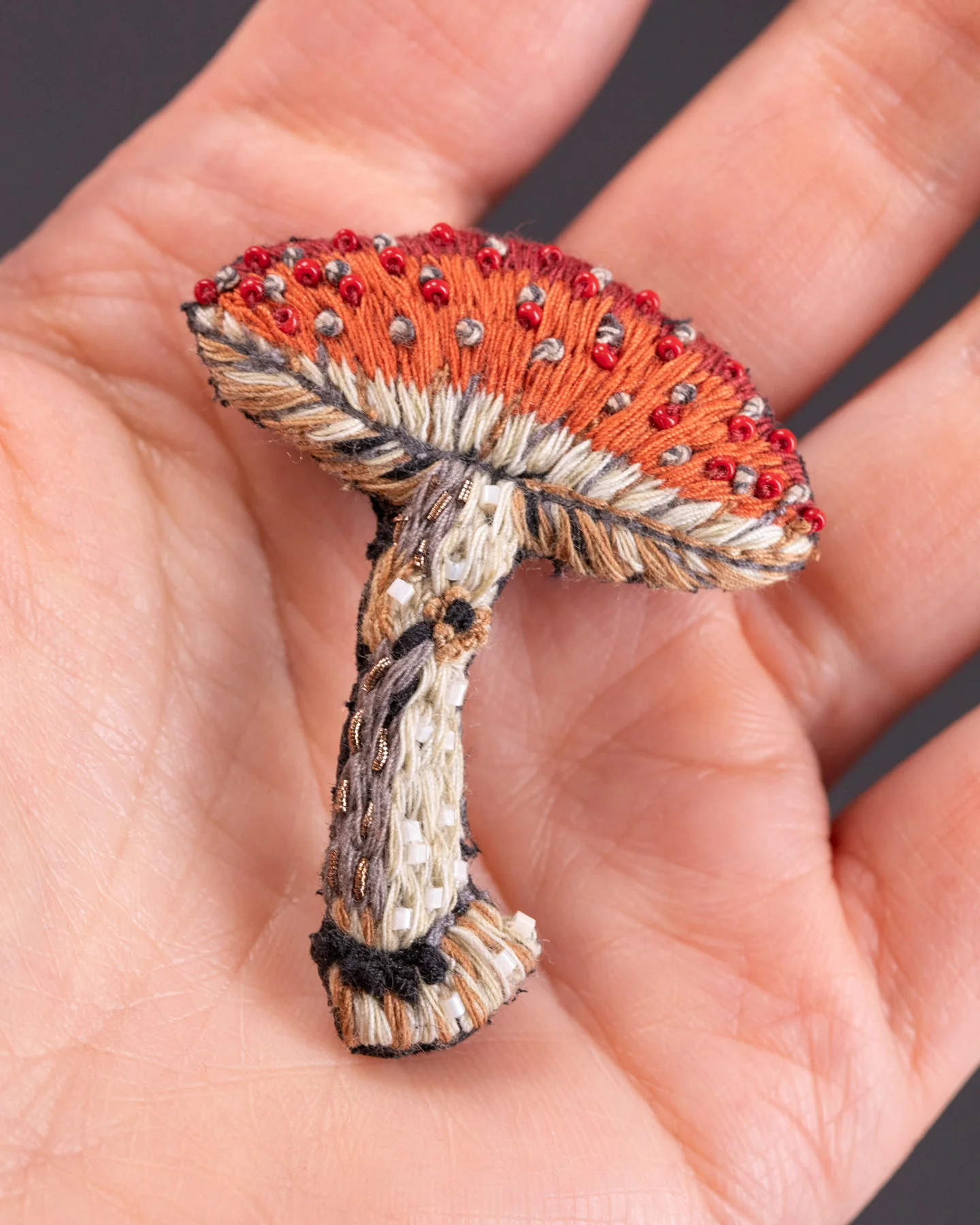 Fly Amanita Mushroom Brooch Pin - Trovelore - Image 3