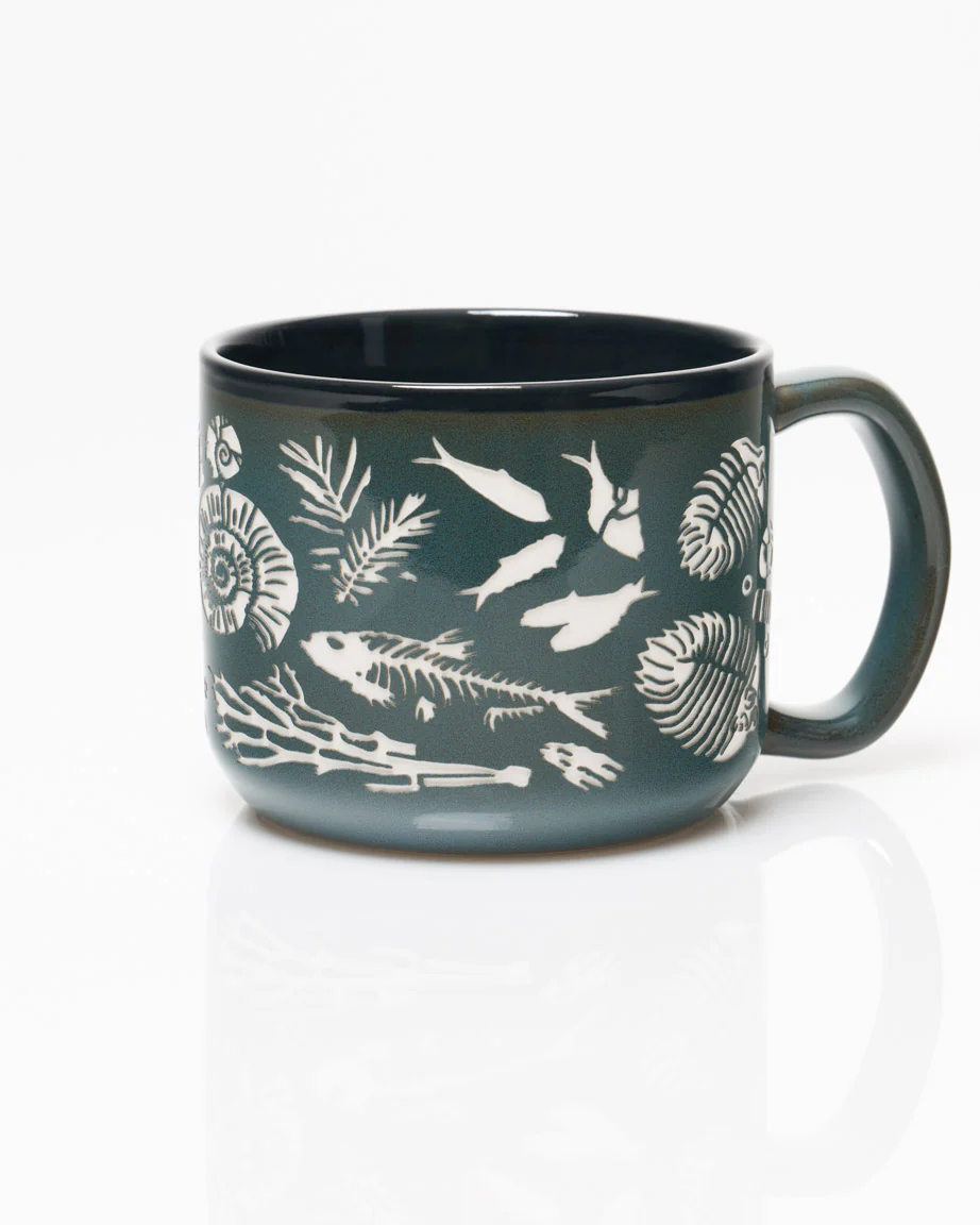 Fossils Hand Carved 15 oz Ceramic Mug
