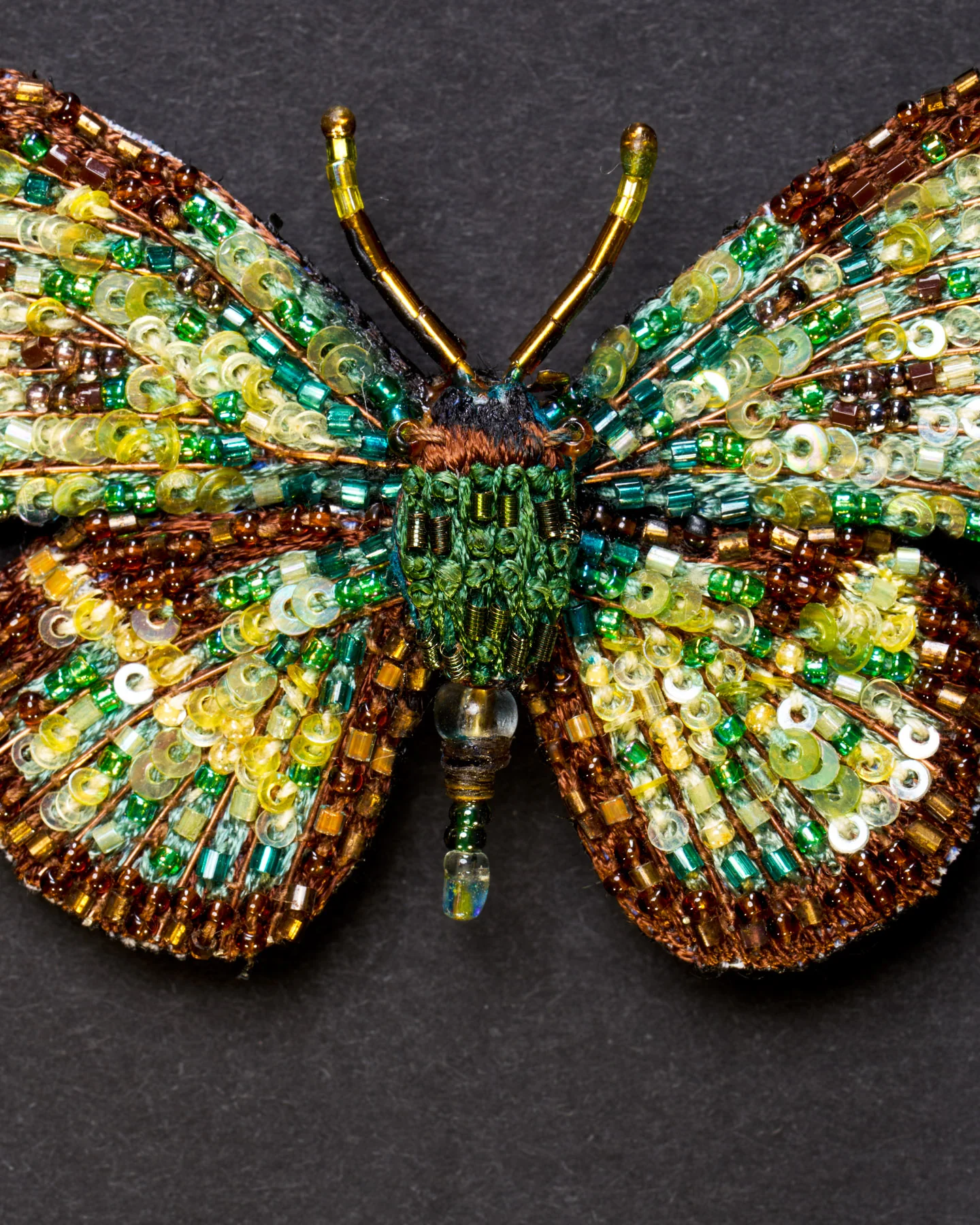 Four Spot Sailor Butterfly Beaded Brooch Pin - Trovelore - Image 2