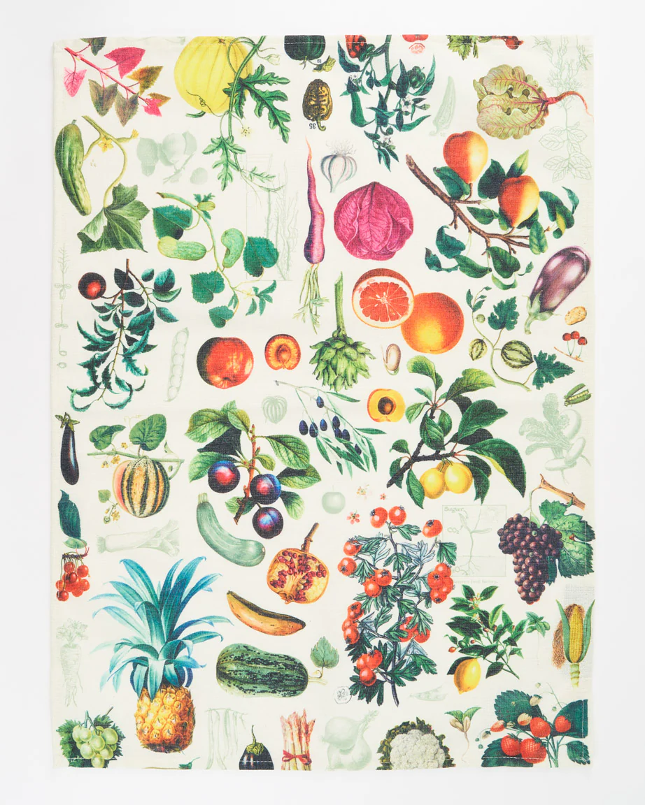 Fruit & Vegetables Tea Towel