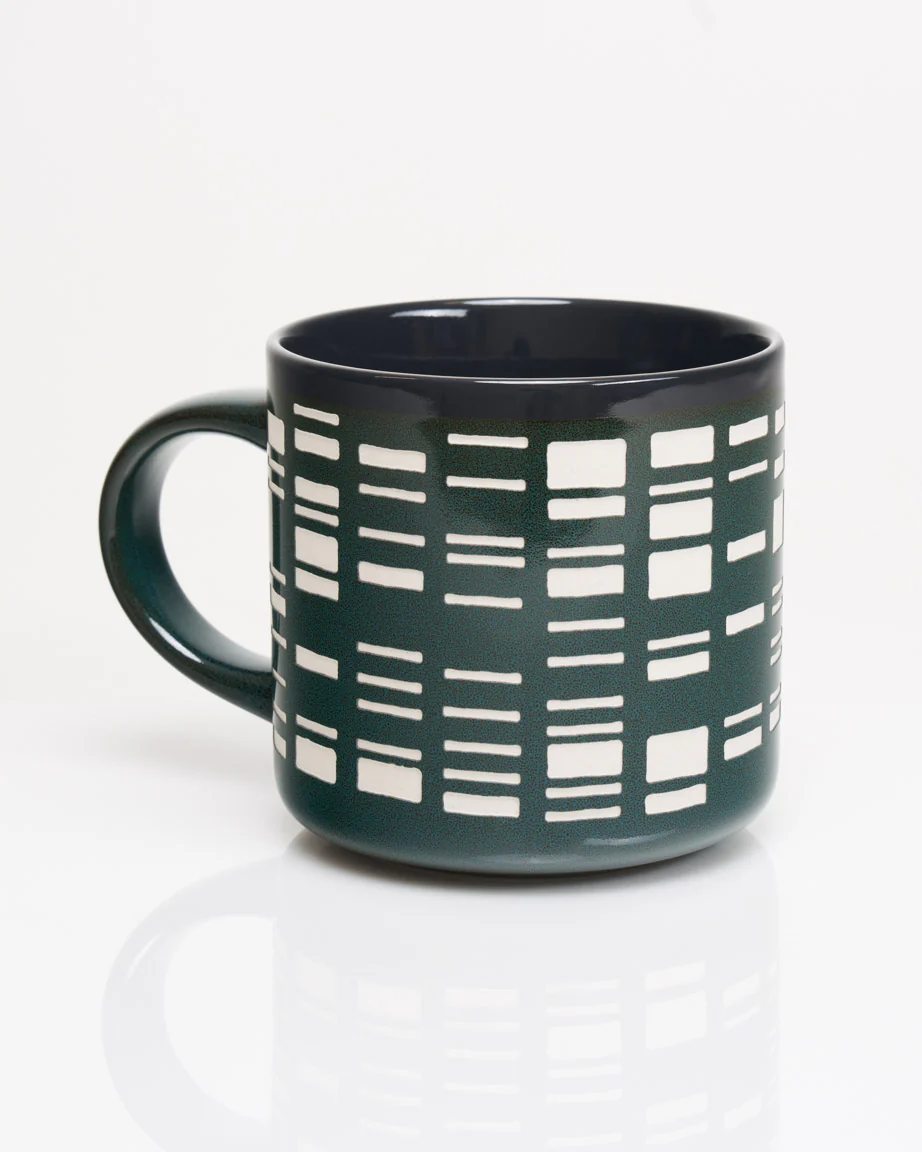 Gel Electrophoresis Hand Carved 15 oz Ceramic Mug - Image 2