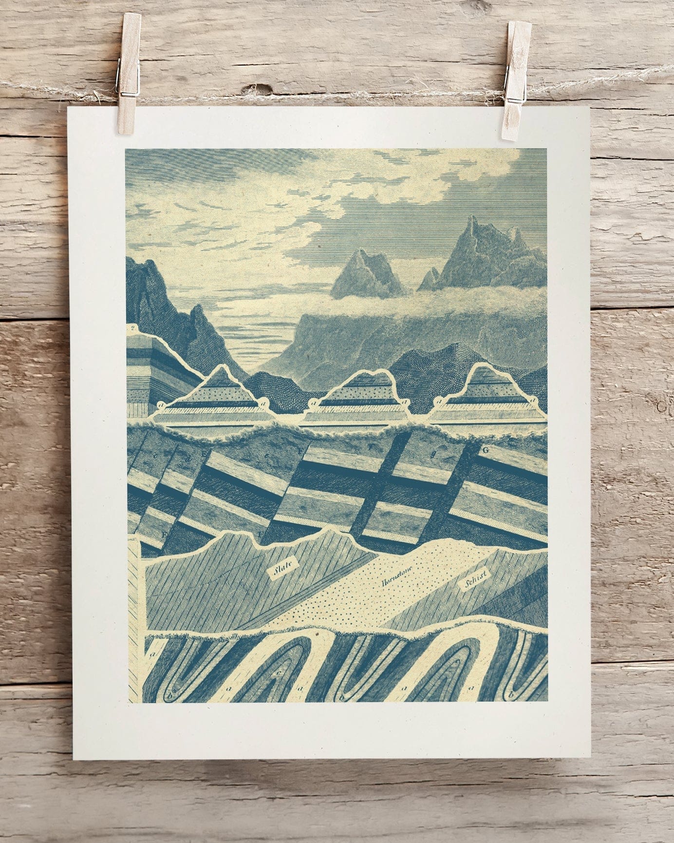 Geology Layers Scientific Illustration Museum Print - Image 2
