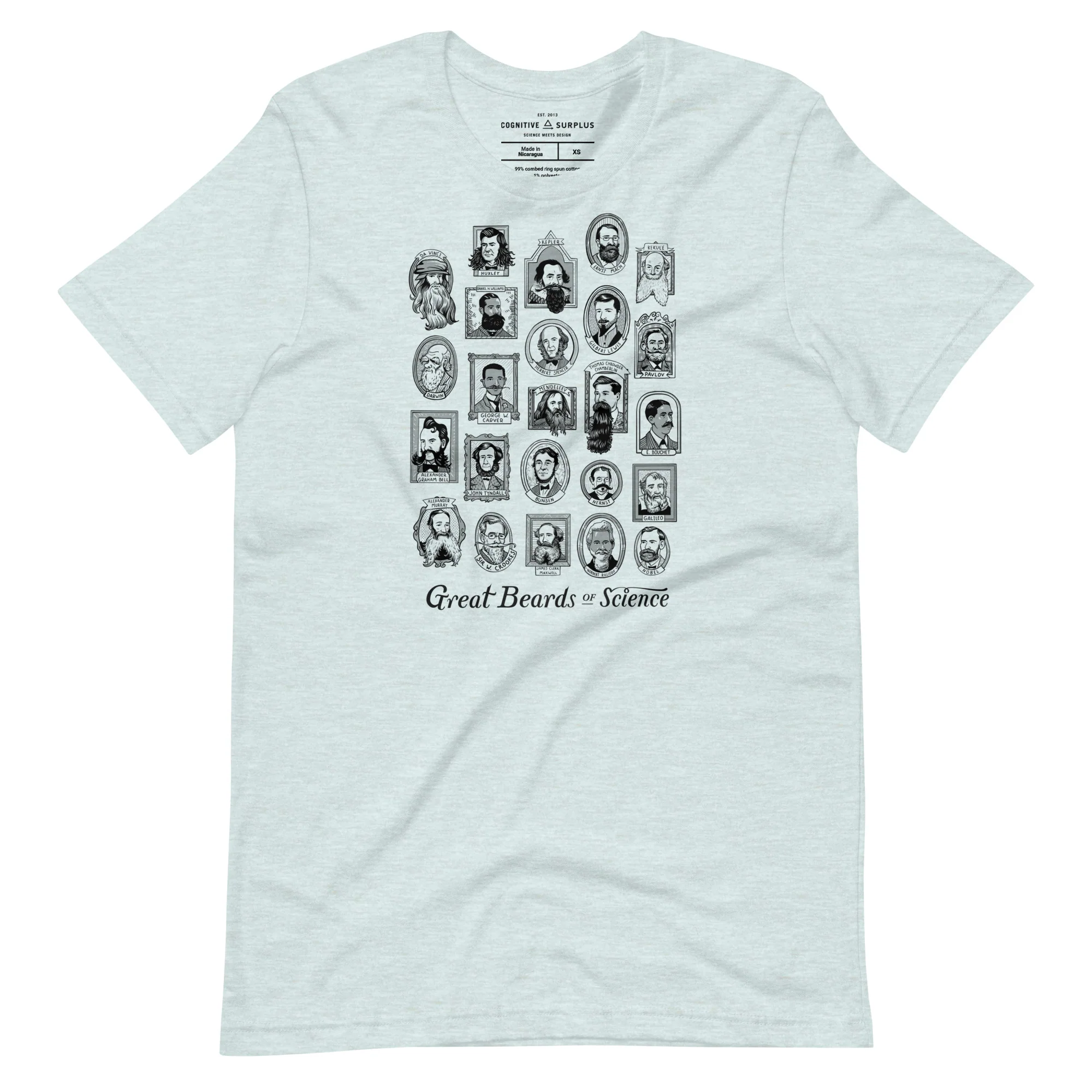 Great Beards of Science Original Graphic Tee - Image 2