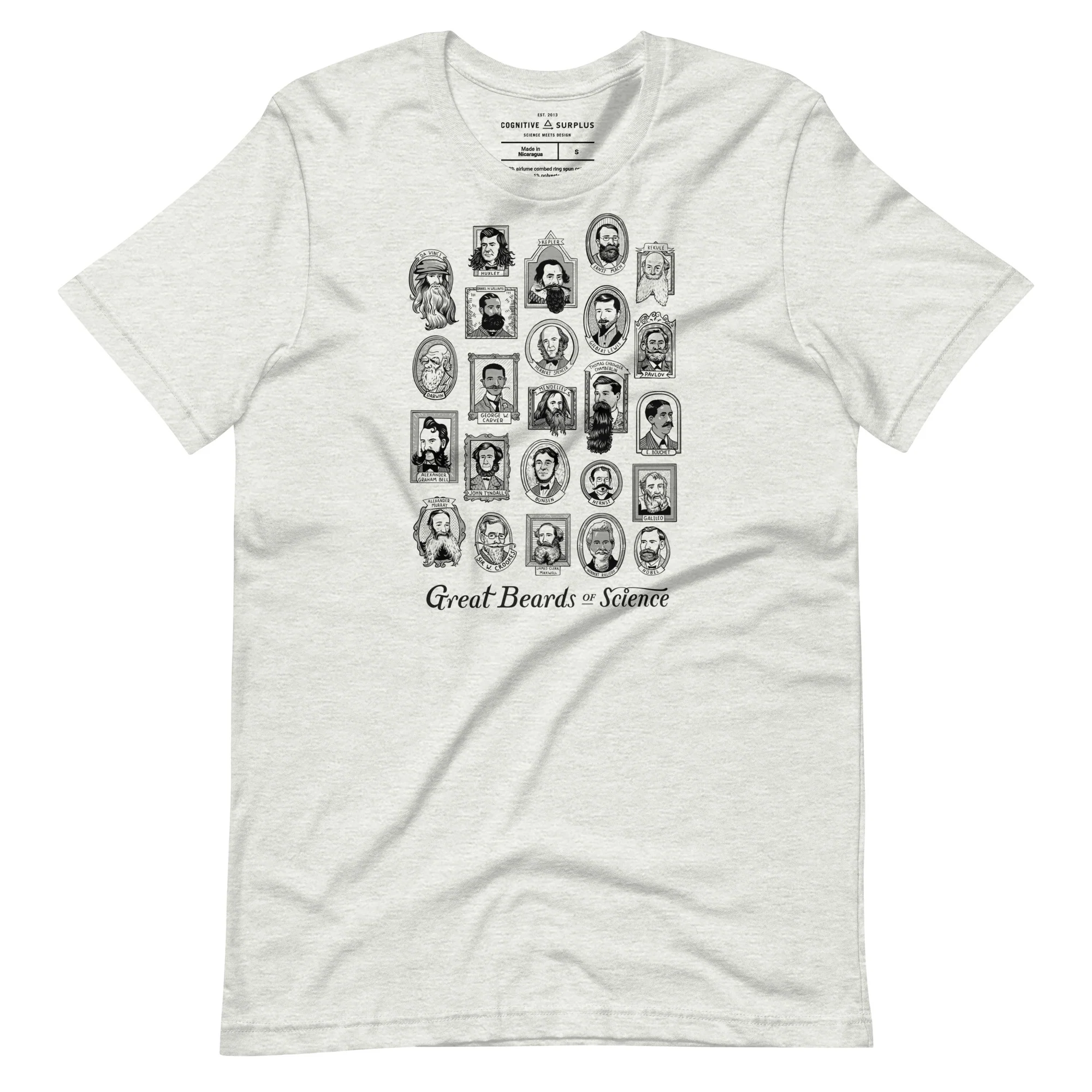 Great Beards of Science Original Graphic Tee - Image 4