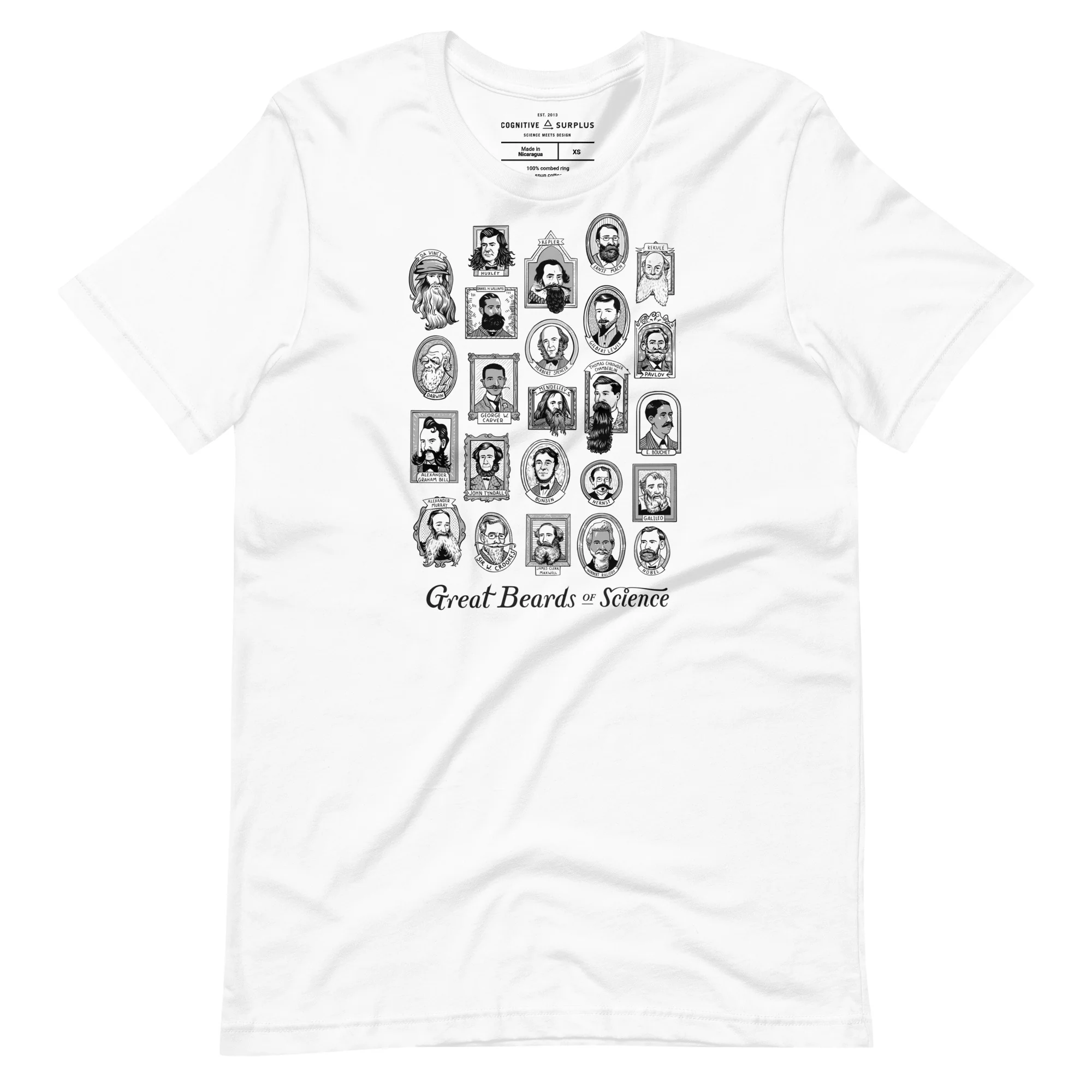 Great Beards of Science Original Graphic Tee - Image 5