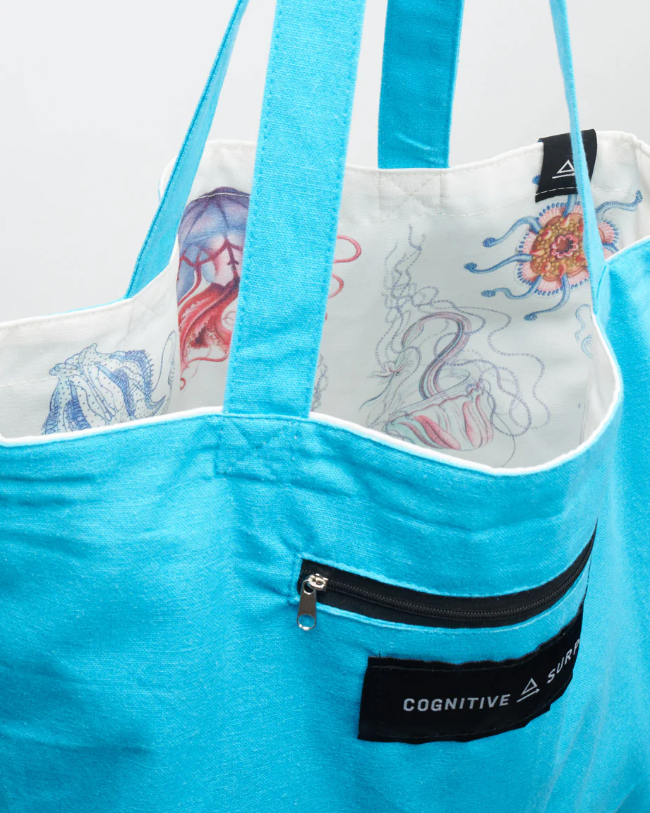 Haeckel Jellyfish Canvas Shoulder Tote - Image 2