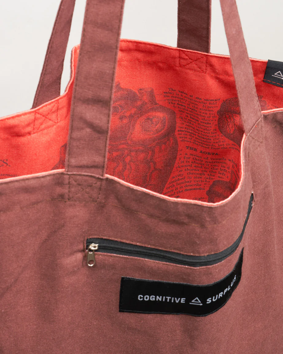Heart Anatomy Canvas Shoulder Tote - Image 2