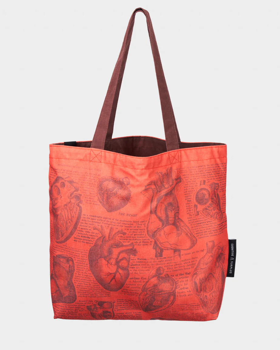 Heart Anatomy Canvas Shoulder Tote - Image 3