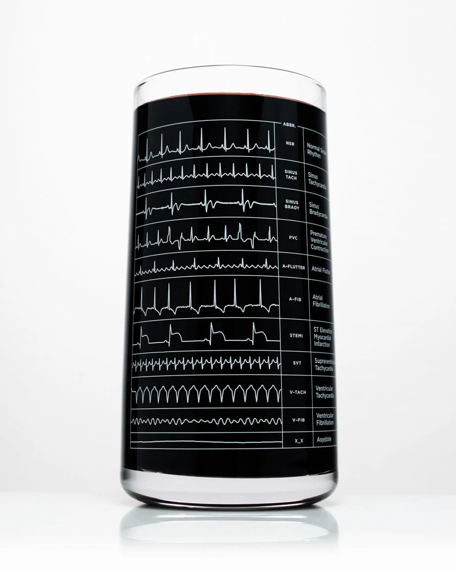 Heartbeat Drinking Glass