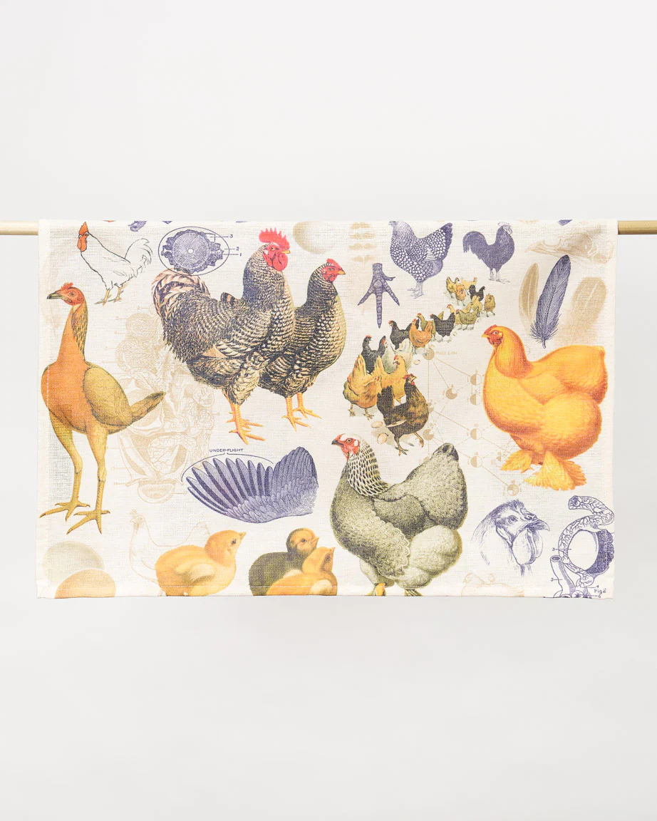 Hens & Chickens Tea Towel - Image 3