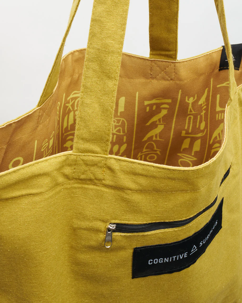 Hieroglyphics Canvas Shoulder Tote - Image 2