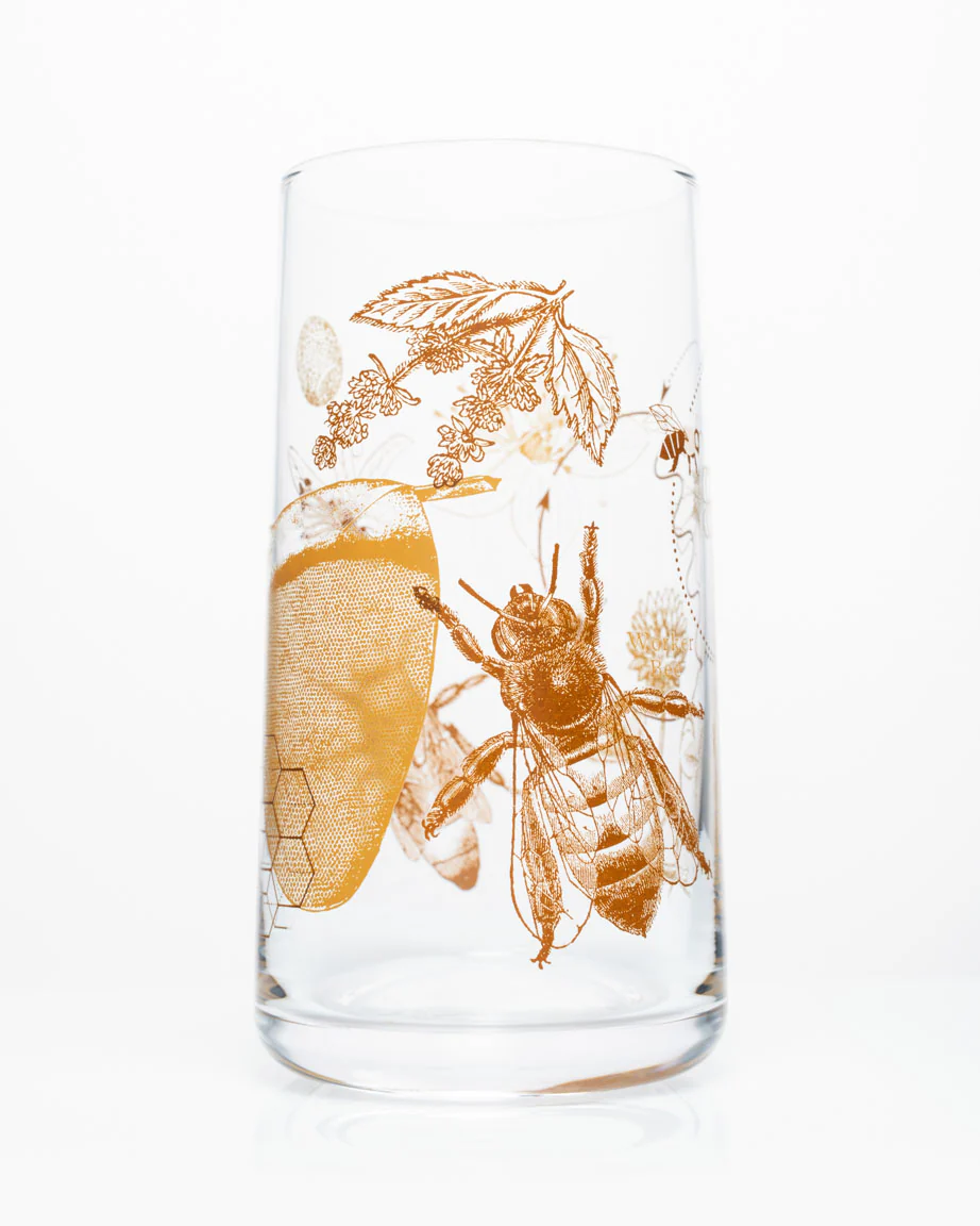 Honey Bees Drinking Glass - Image 3