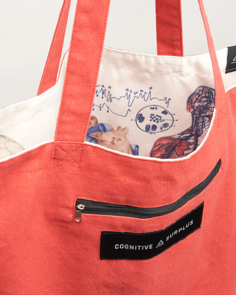 Human Anatomy Canvas Shoulder Tote - Image 2