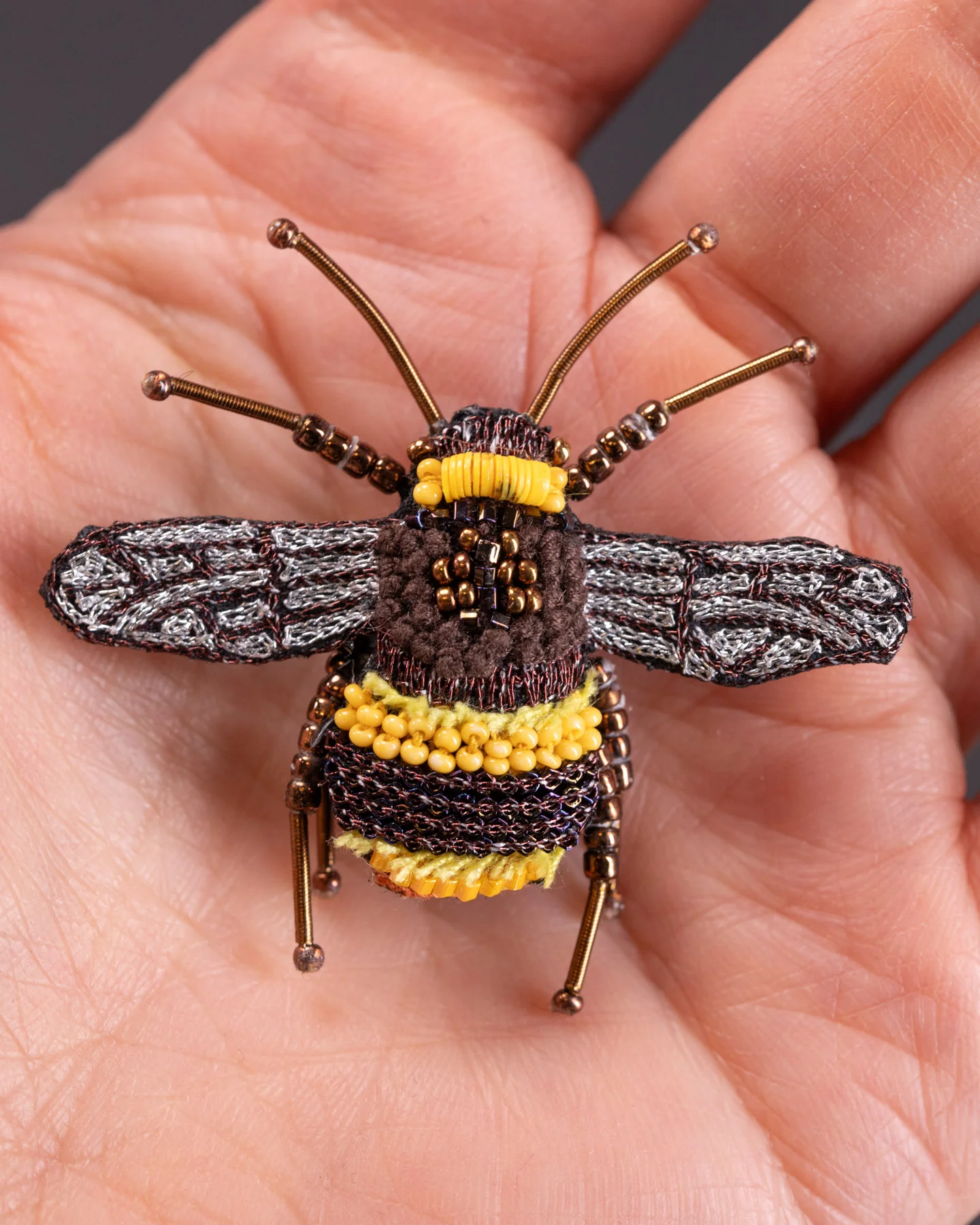 Large Earth Bumblebee Brooch Pin - Trovelore - Image 3